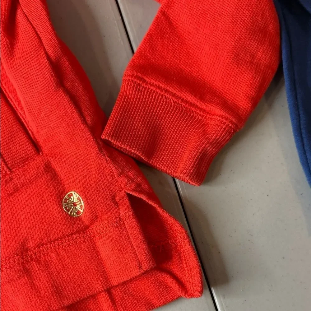 Lilly Pulitzer Girls Red Sweater and Blue Shirts Tshirt S(4-5)